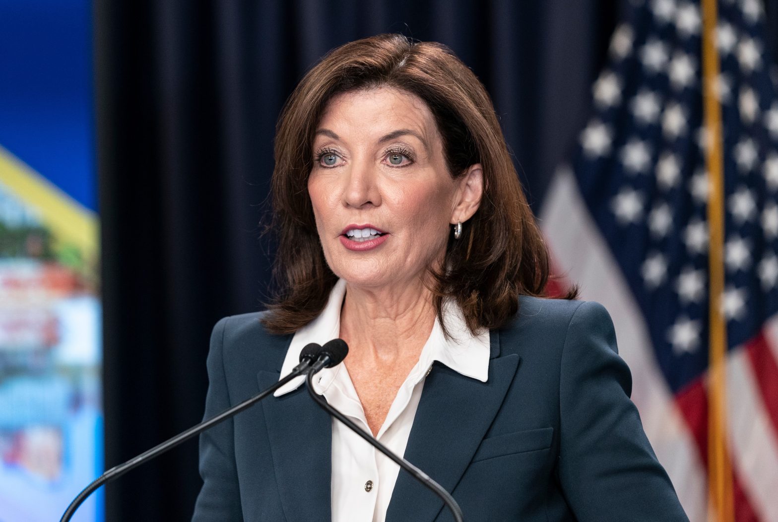 NYS Governor Kathy Hochul at a press briefing | Clean Slate Act - New York