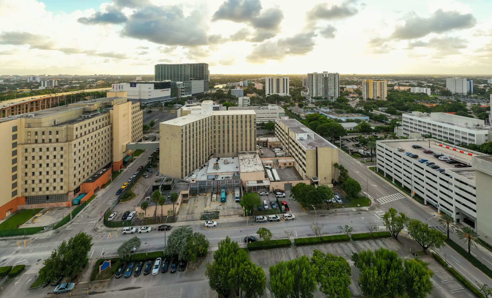 Aerial photo Miami Dade detention Center building Downtown Miami. inmate mental health - Miami-Dade County jails