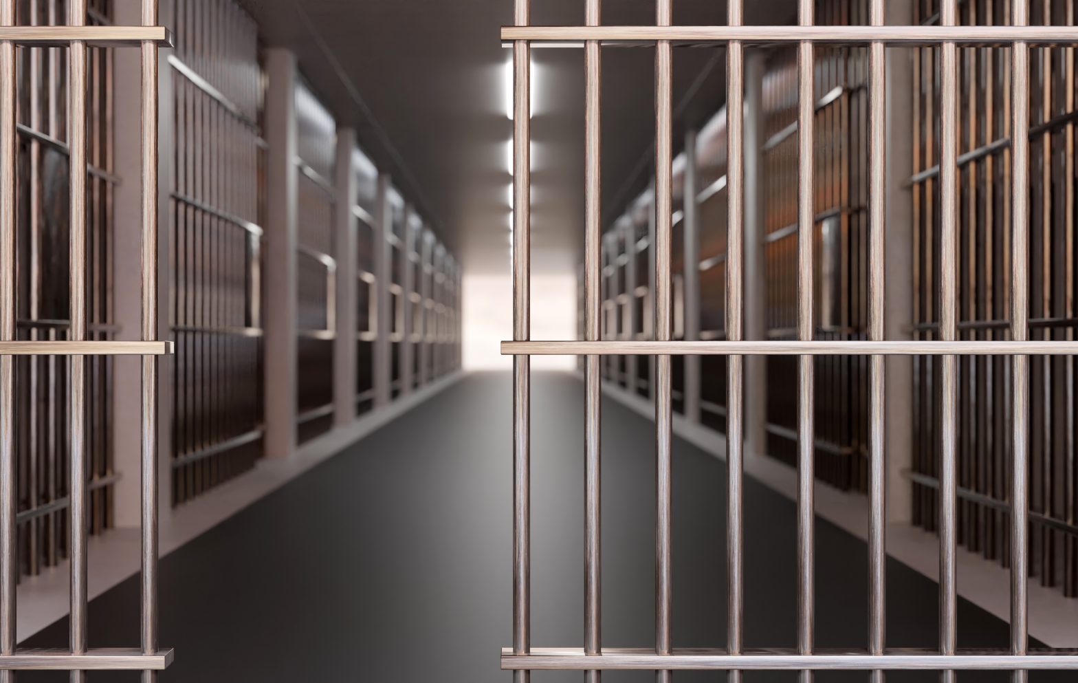 Jail cells and open metal bars. Proposed temporary jail expansion - Yellowstone County jail.