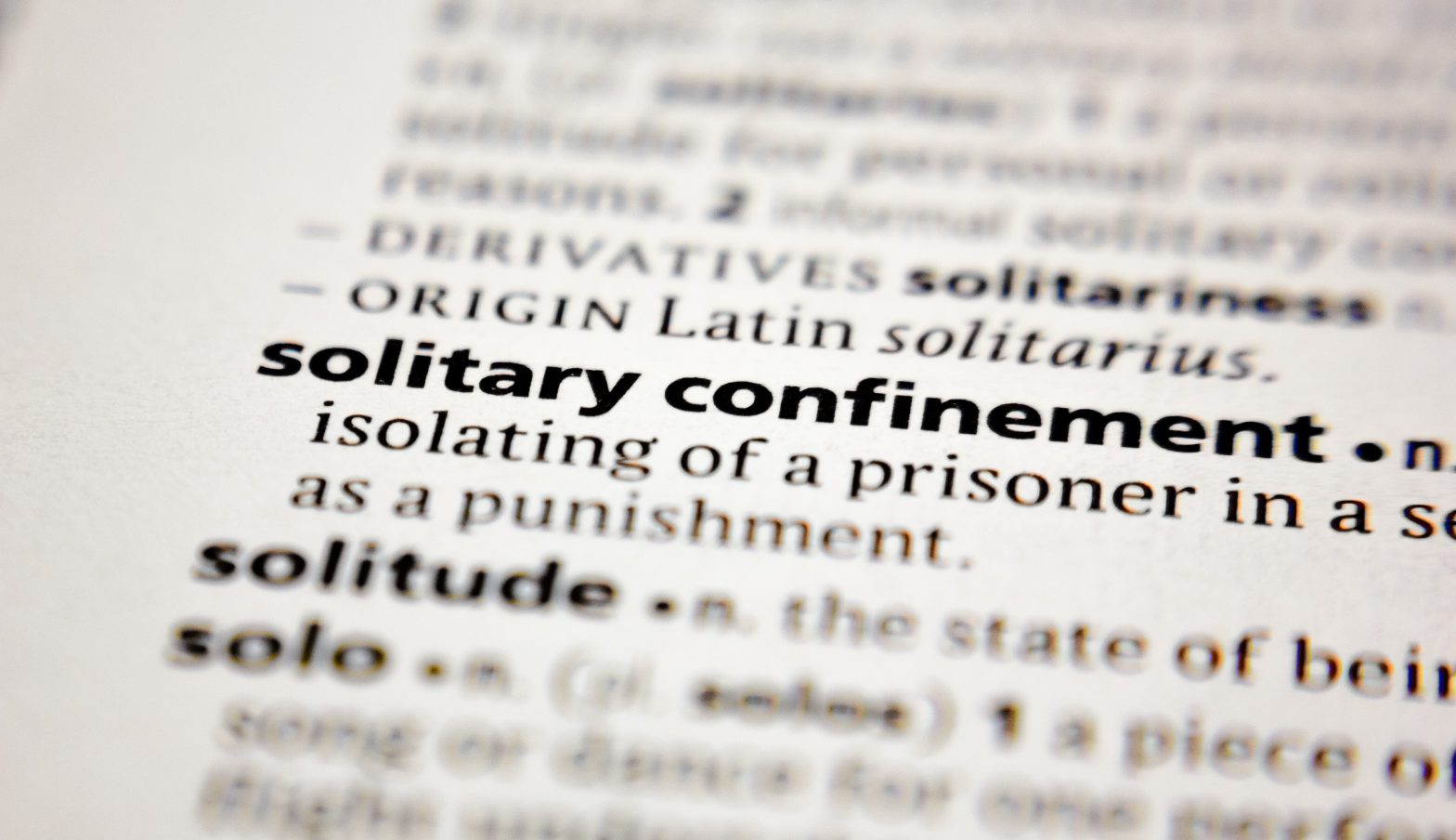 Solitary confinement in a dictionary. News - End Solitary Confinement Act