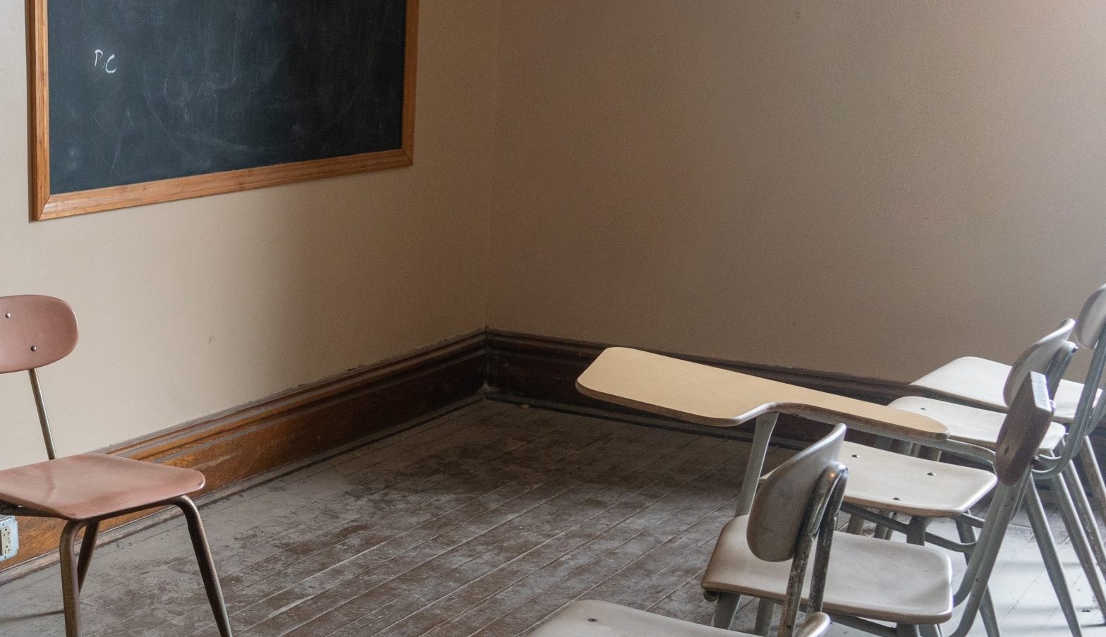 An empty abandoned classroom. Stafford Community Corrections Alternative Program, lauded as a life-saving alternative to prison, to close